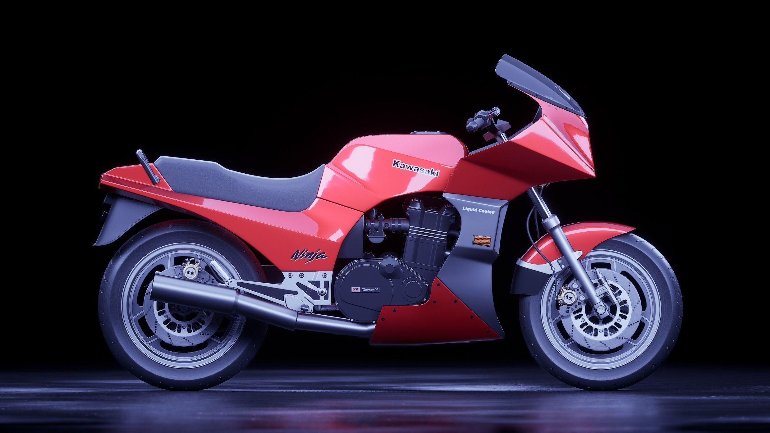 Kawasaki Ninja - GPZ 900R 3D model_3