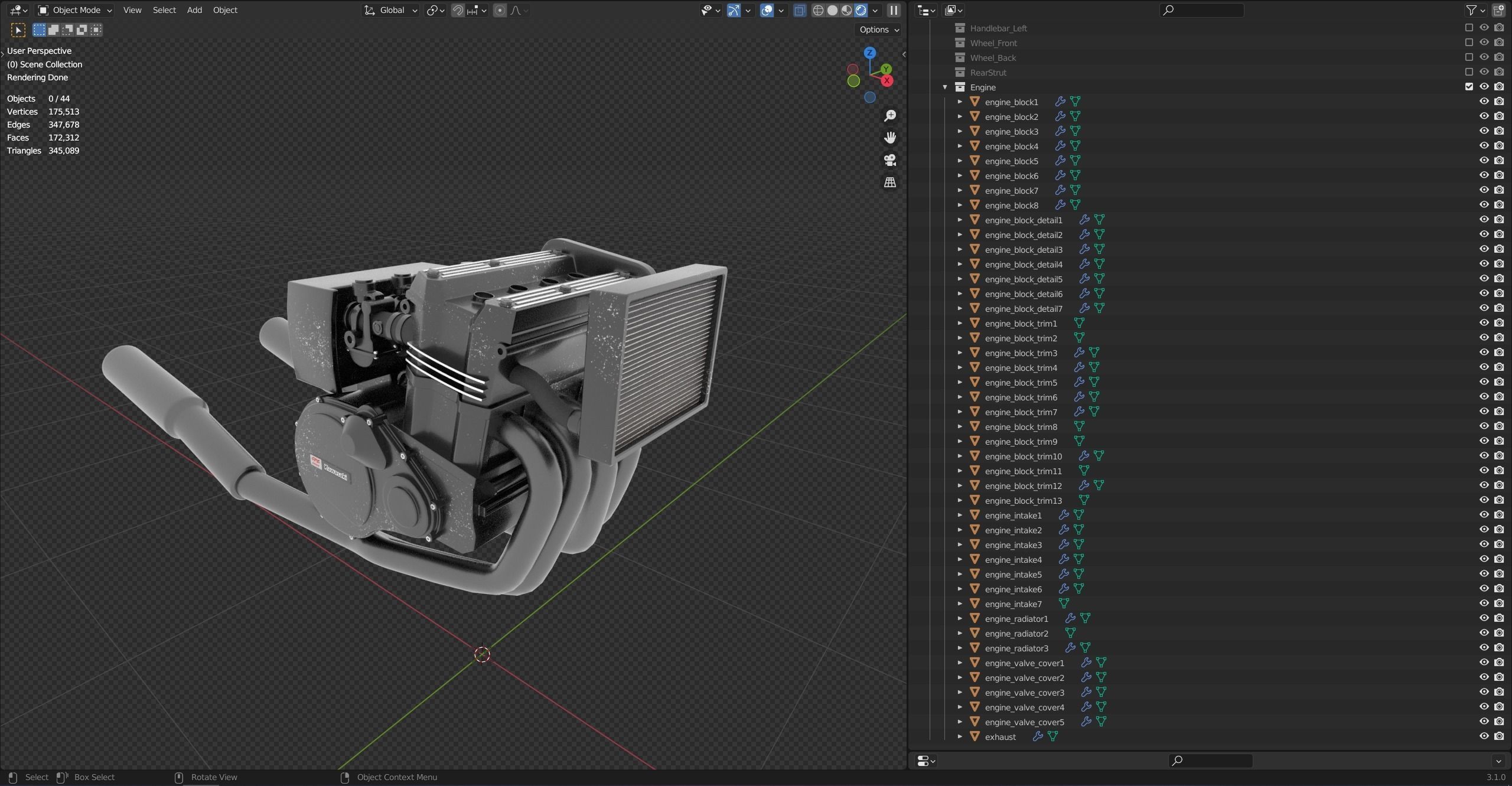 Kawasaki Ninja - GPZ 900R 3D model_30