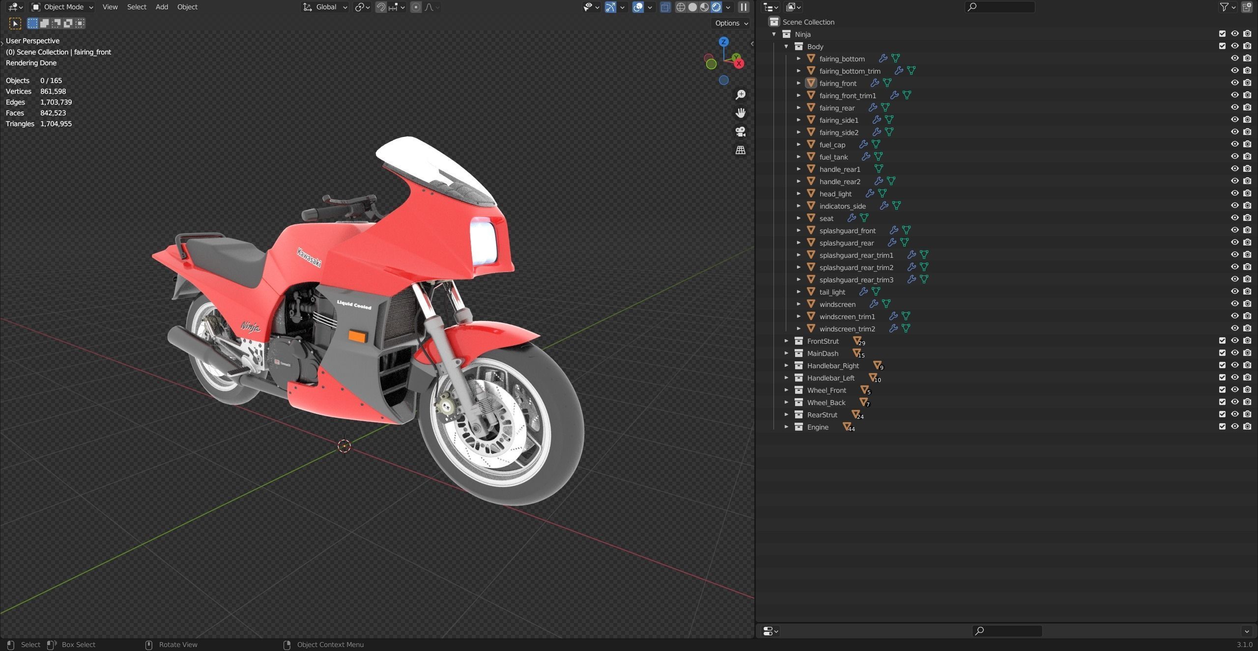 Kawasaki Ninja - GPZ 900R 3D model_27