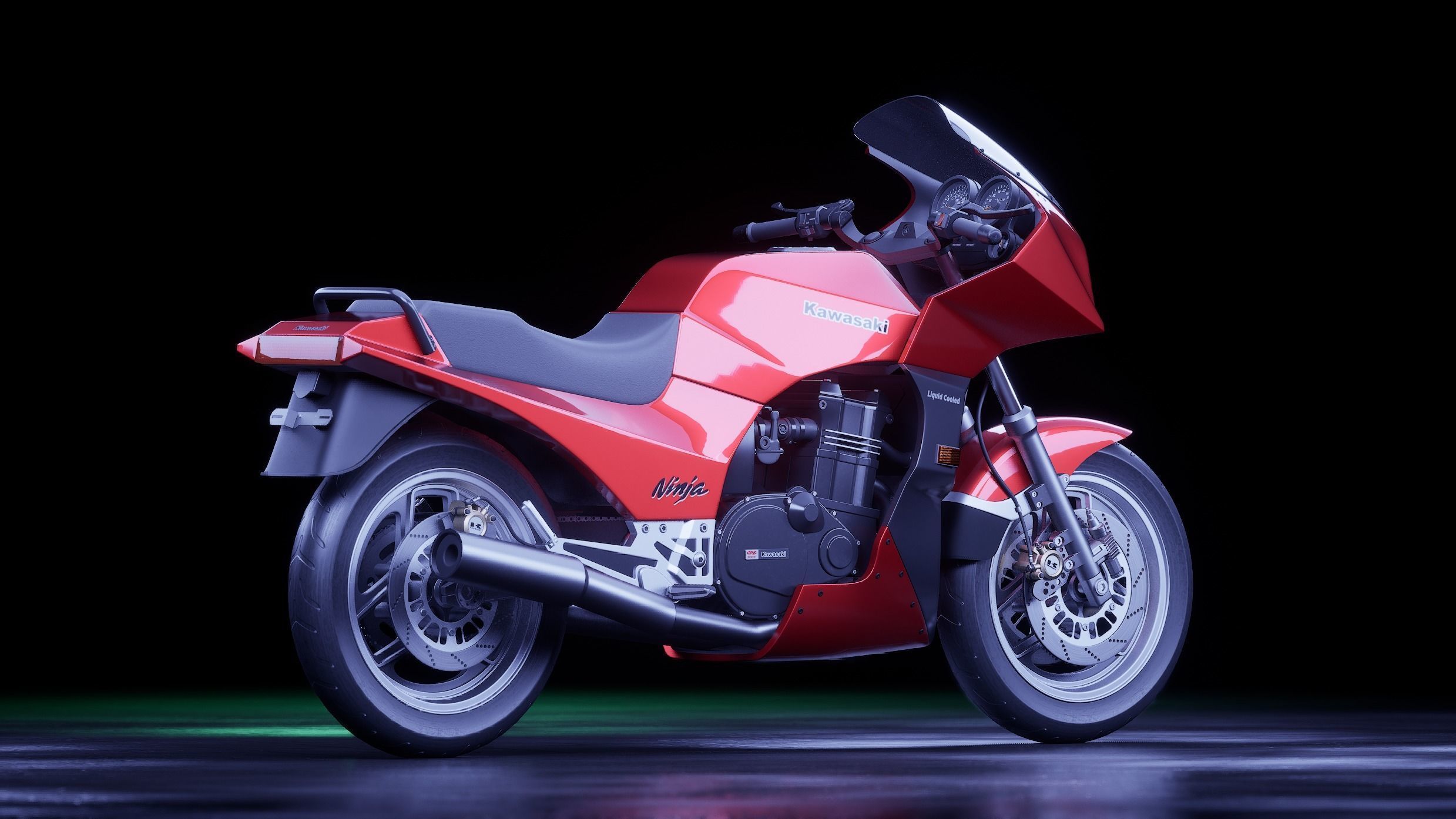 Kawasaki Ninja - GPZ 900R 3D model_1