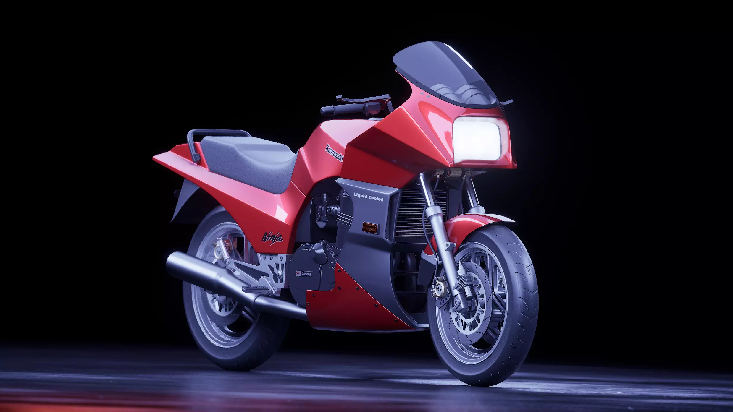 Kawasaki Ninja - GPZ 900R 3D model_0