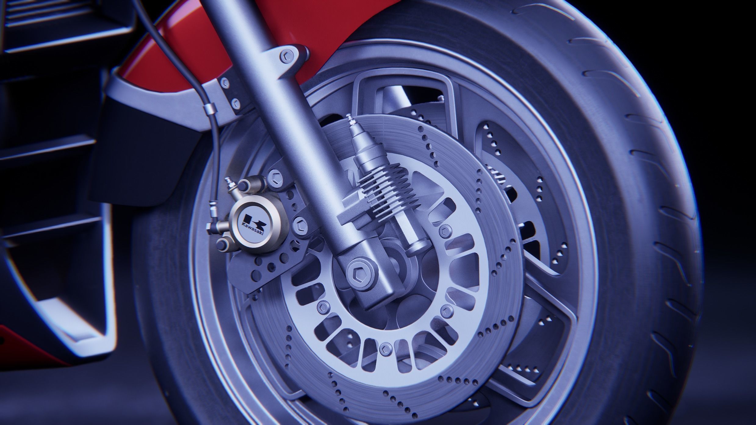 Kawasaki Ninja - GPZ 900R 3D model_14