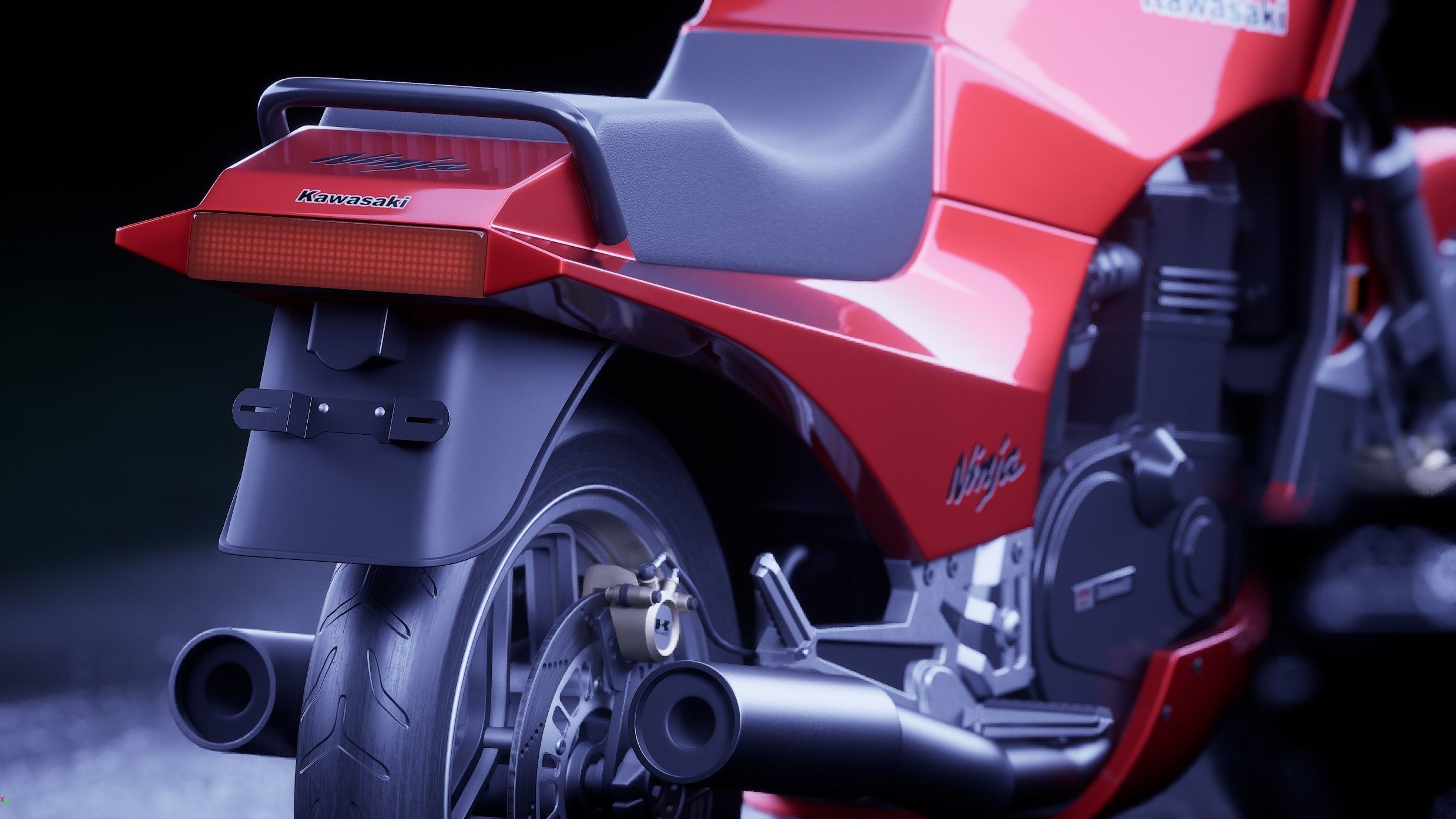 Kawasaki Ninja - GPZ 900R 3D model_5