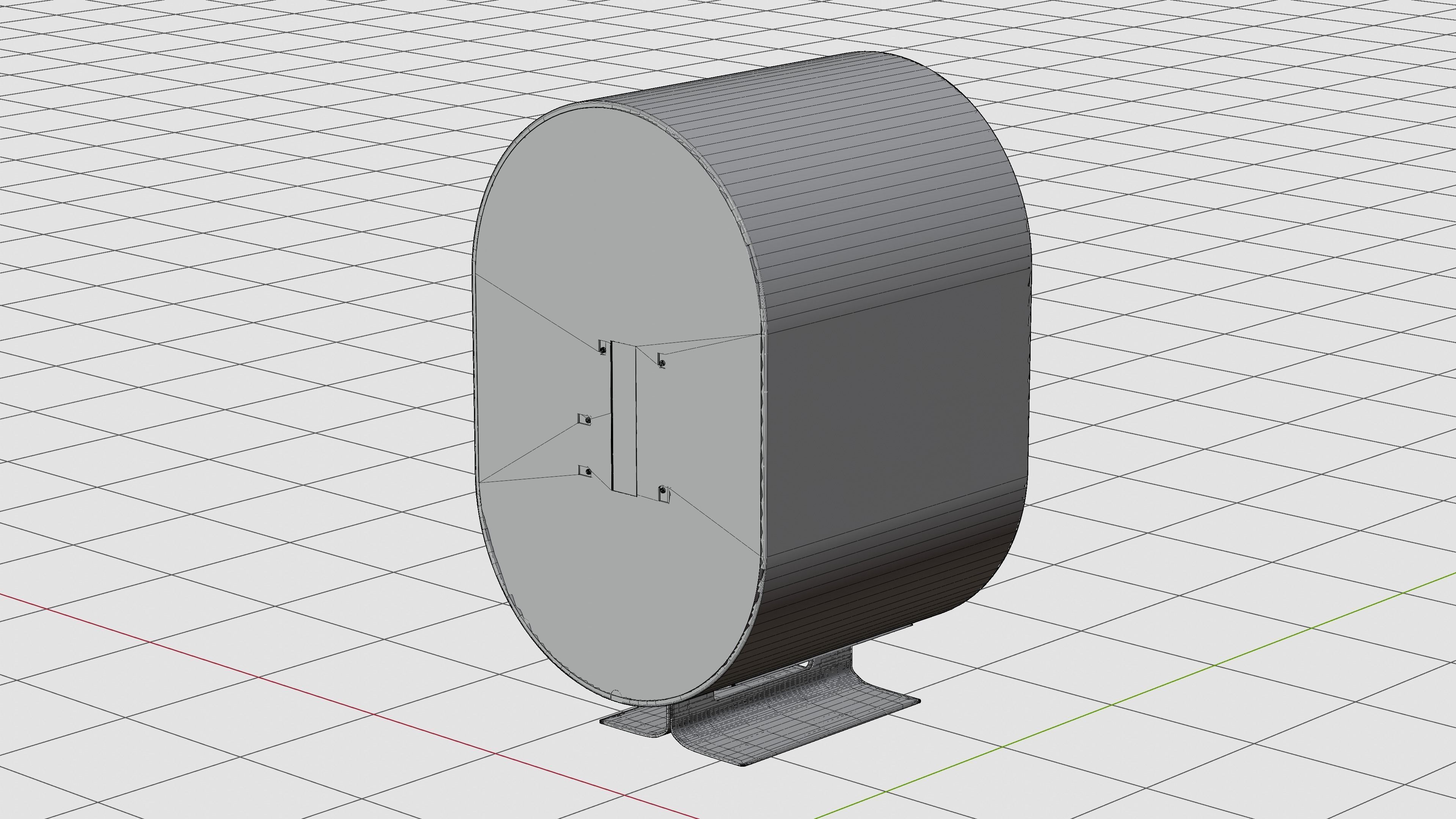 Speaker Wood bass boost 3D model_7