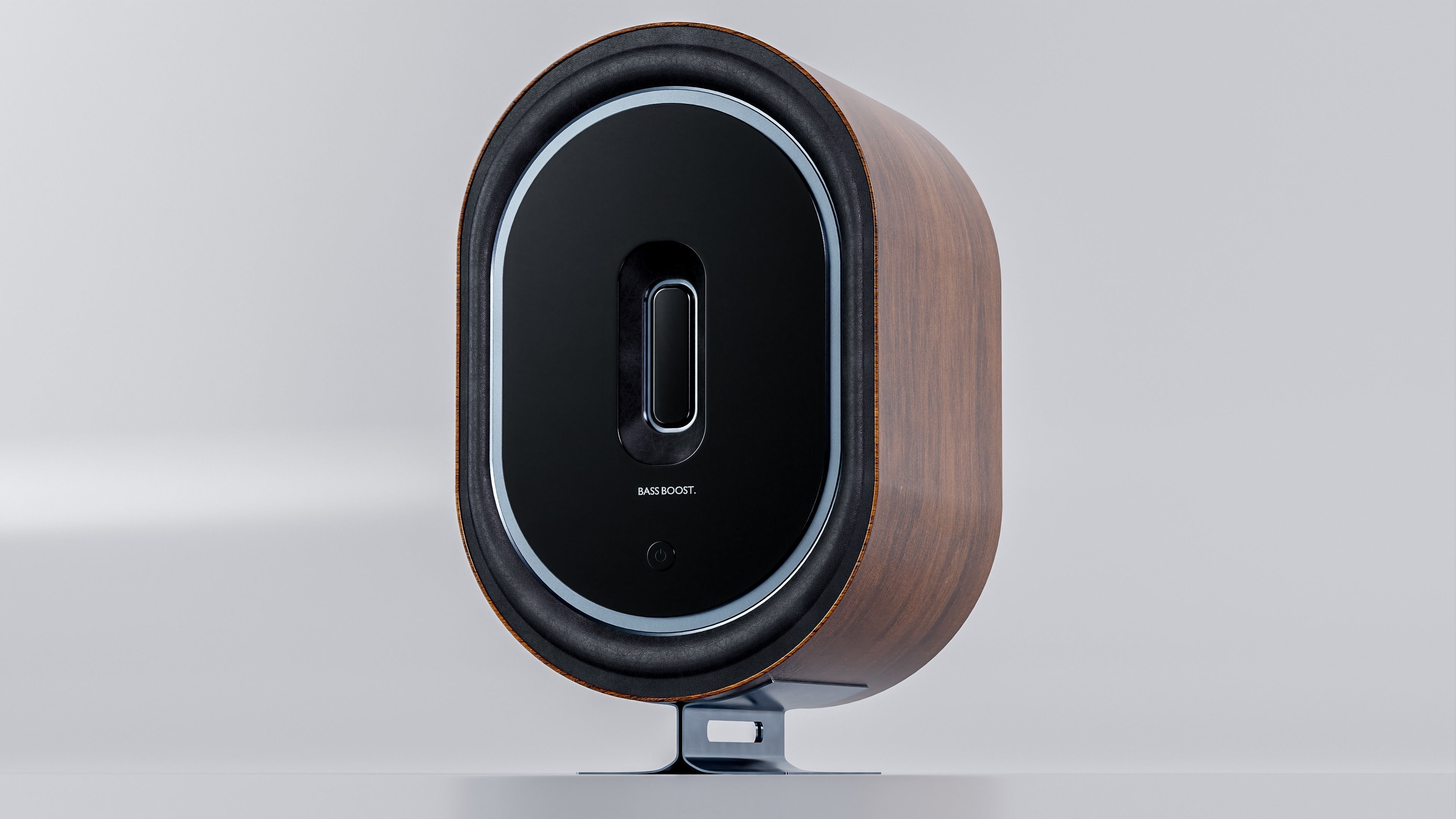 Speaker Wood bass boost 3D model_2