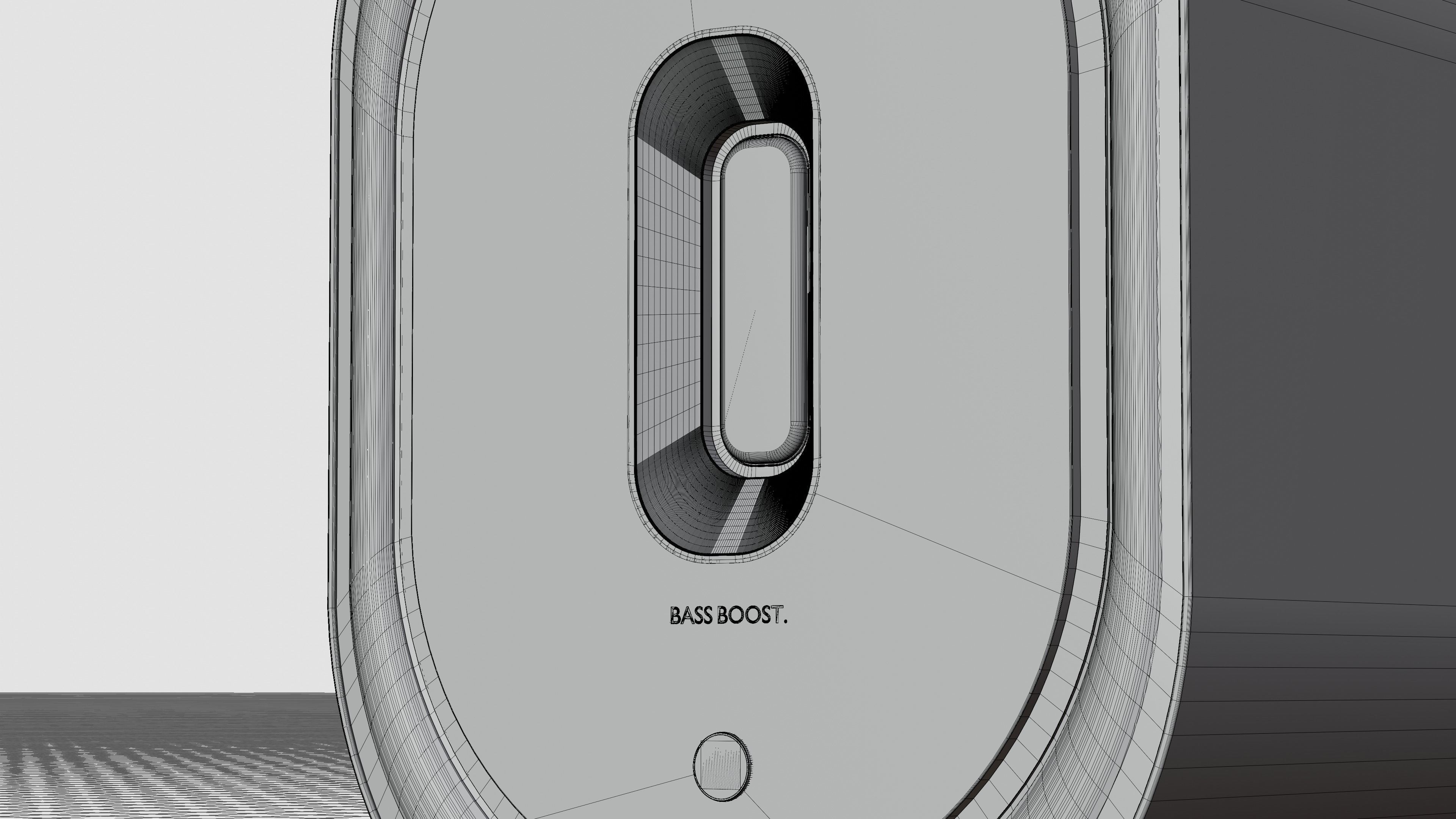 Speaker Wood bass boost 3D model_6