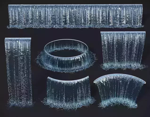 Waterfalls Collection 2  waterfall 3D model