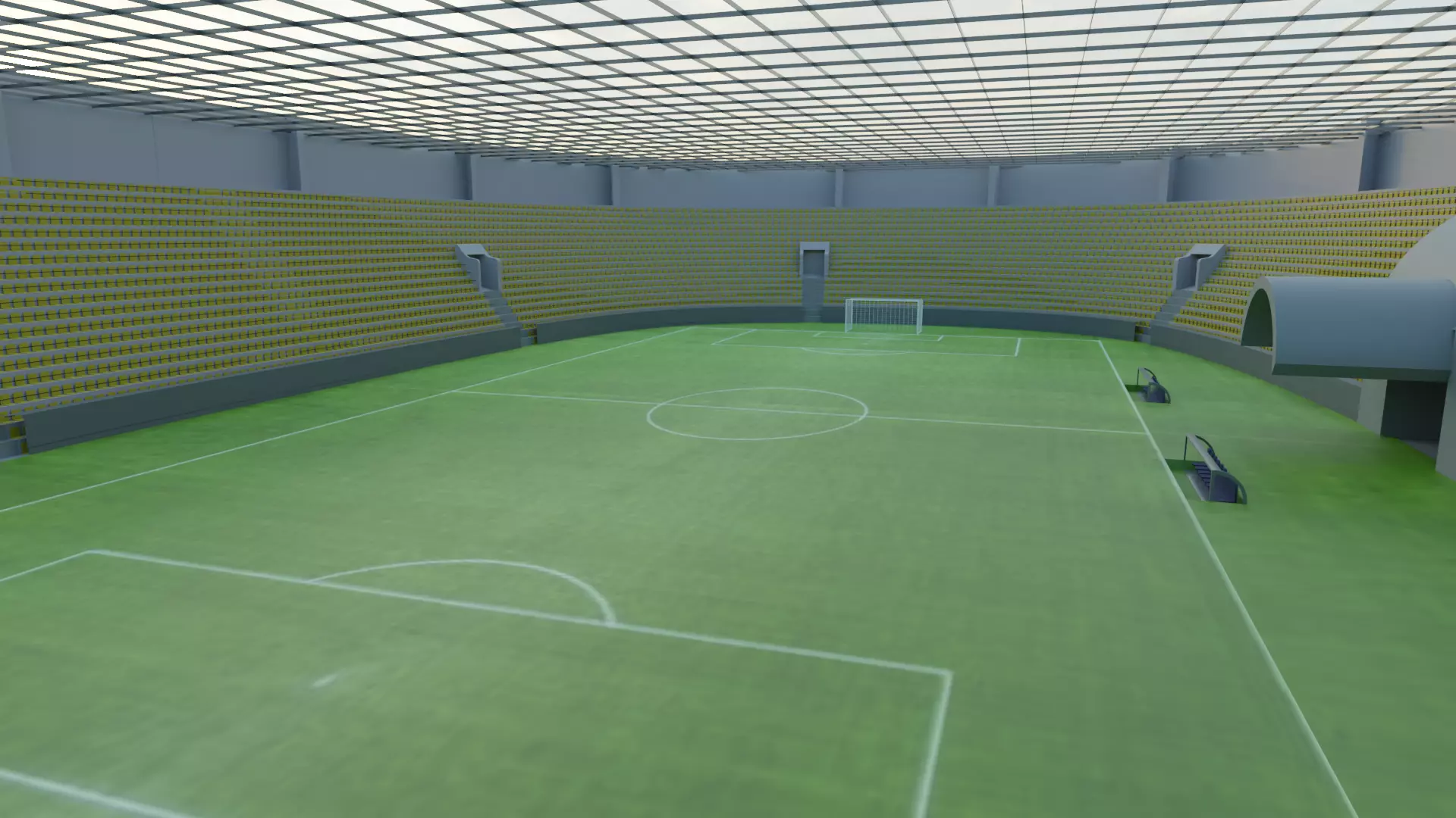 Football Stadium Low-poly 3D model_0