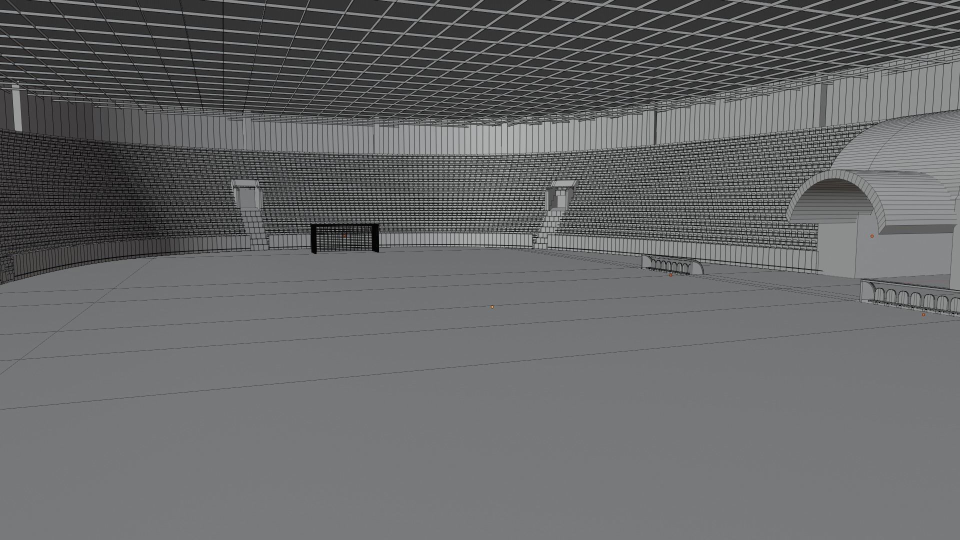 Football Stadium Low-poly 3D model_9