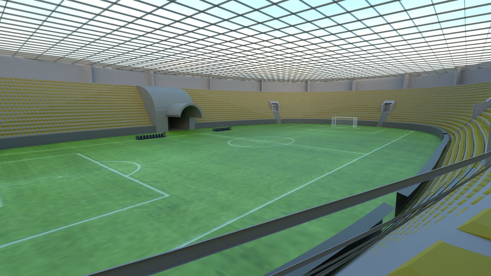 Football Stadium Low-poly 3D model_2