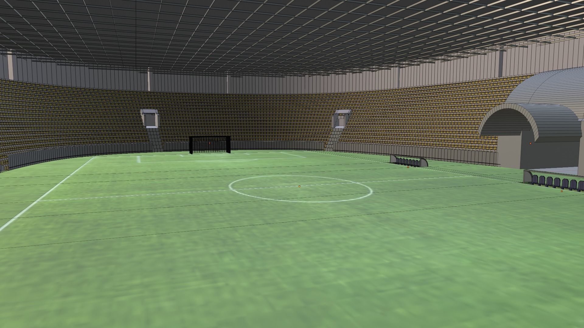 Football Stadium Low-poly 3D model_8