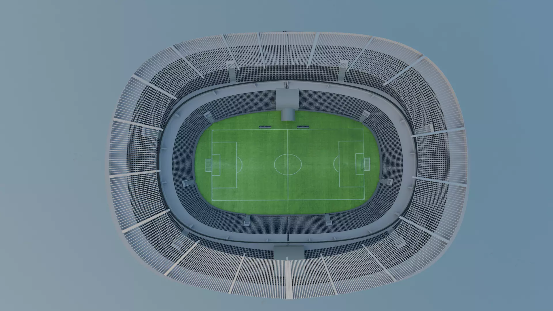 Football Stadium Low-poly 3D model_0