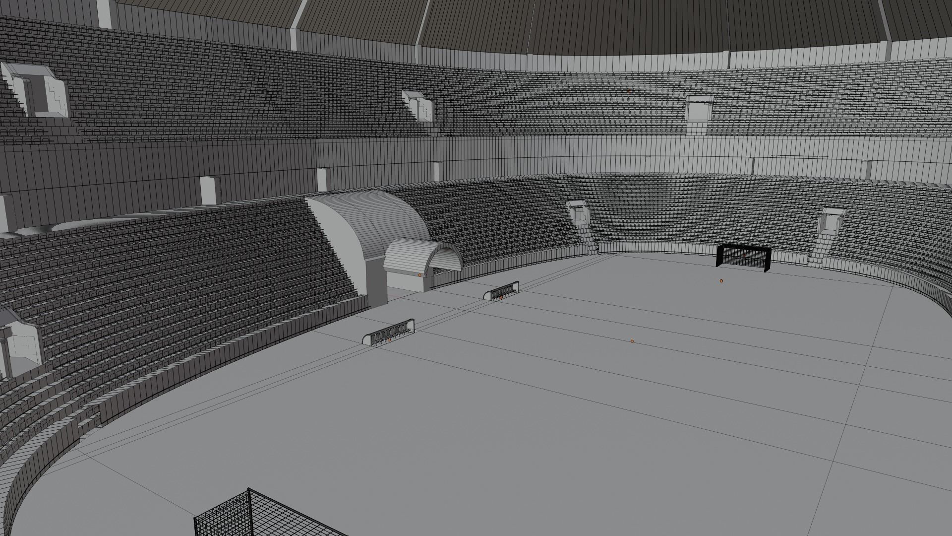 Football Stadium Low-poly 3D model_9