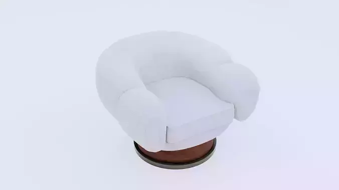 Jean De Merry Sao Chair Swivel Base Finish 3D Model