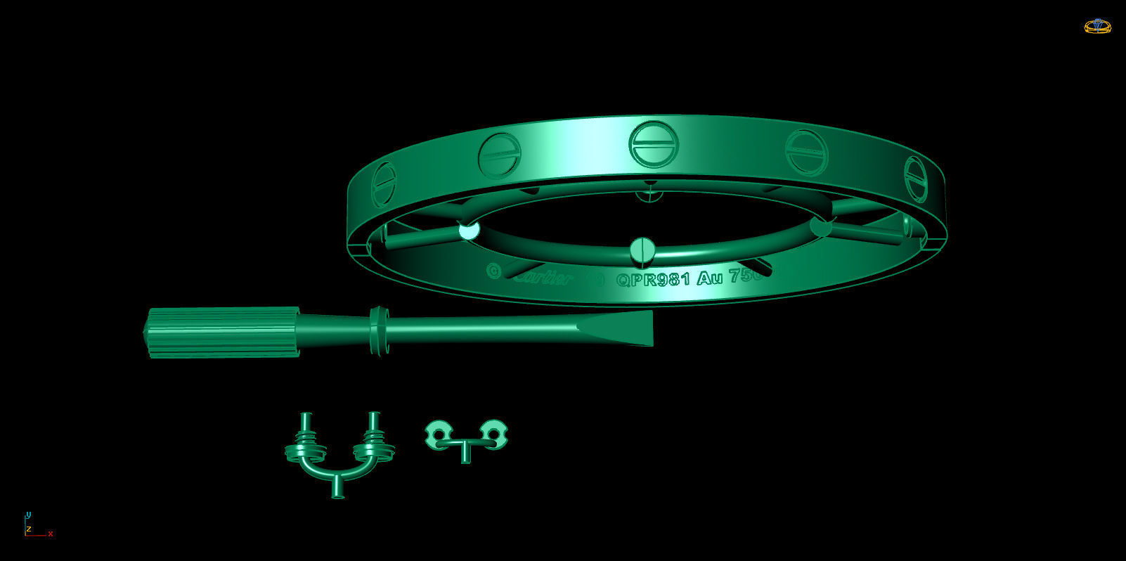 19 Size Bracelet 3D print model_4