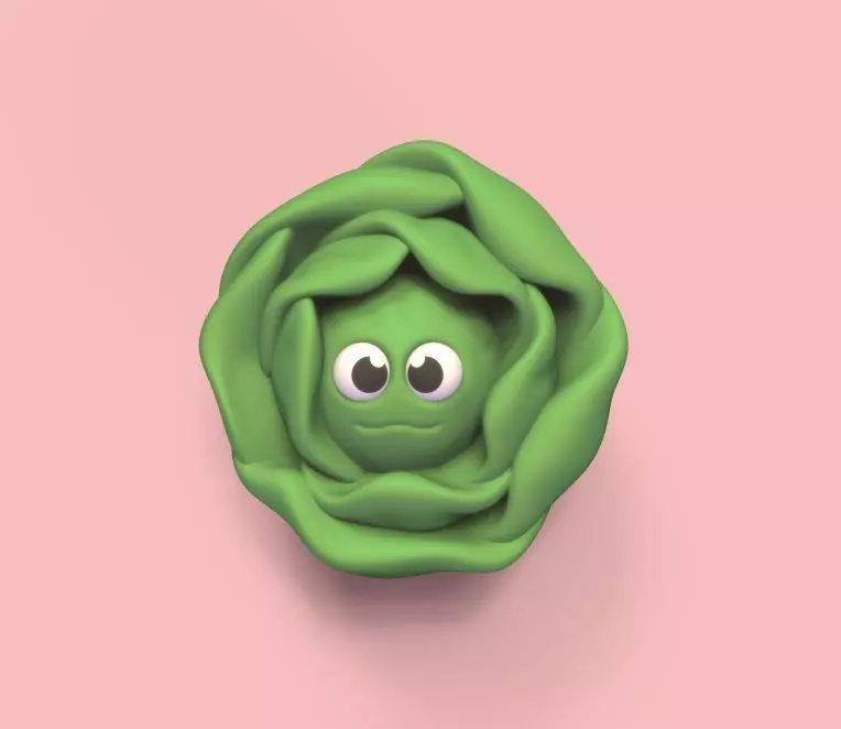 Lettuce pepper 3D print model_0