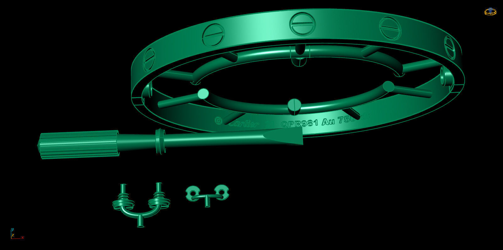 21 Size Bracelet 3D print model_4