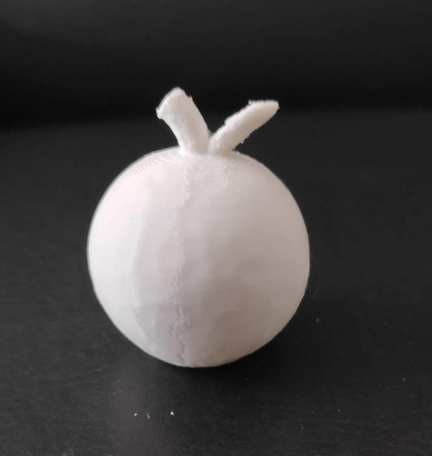 Orange plastic ball with two eyes 3D print model_5