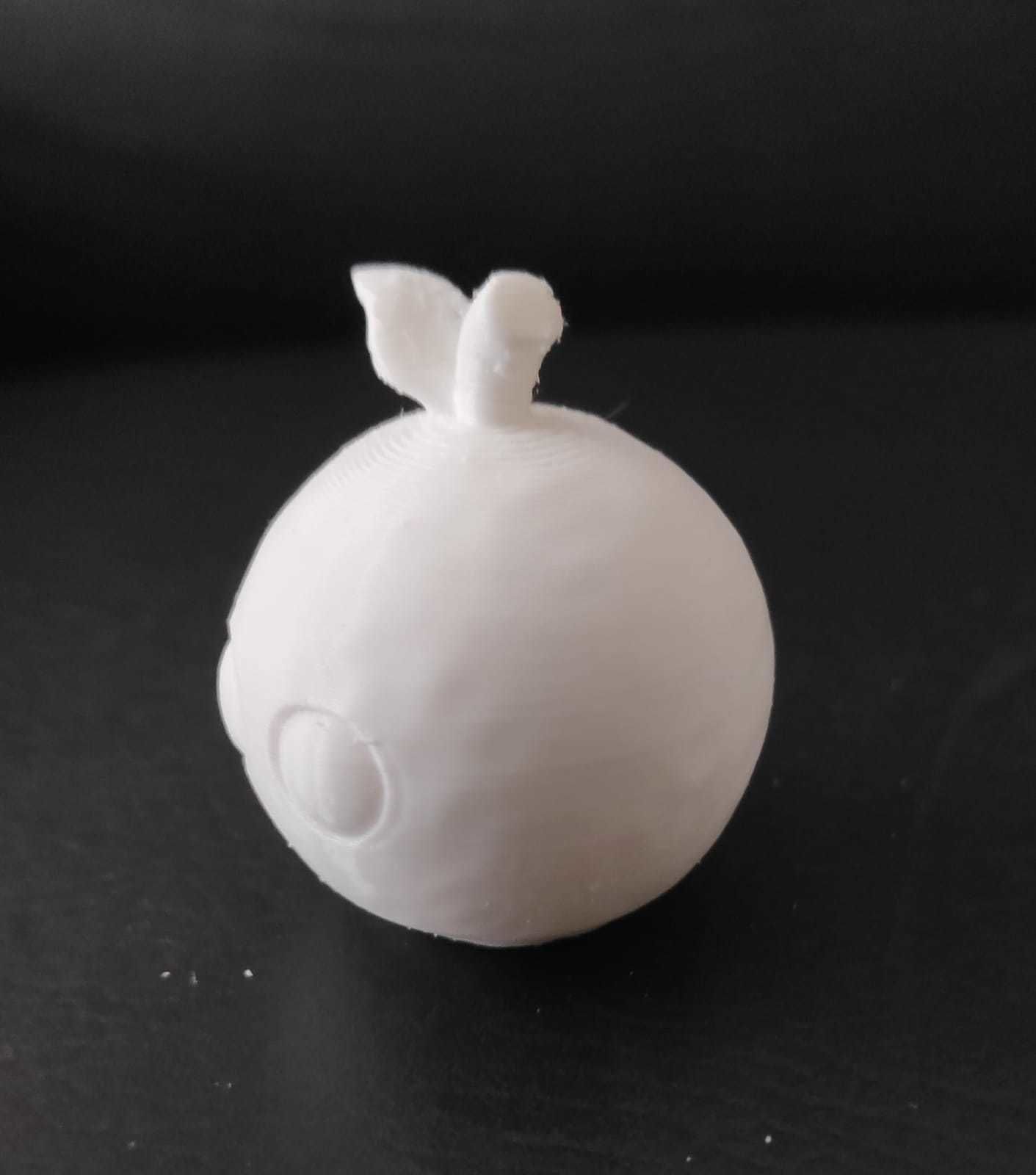 Orange plastic ball with two eyes 3D print model_4