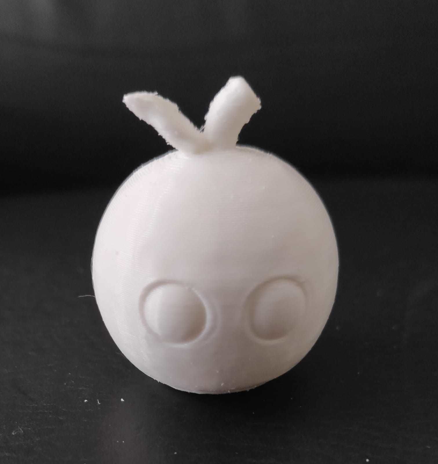 Orange plastic ball with two eyes 3D print model_8