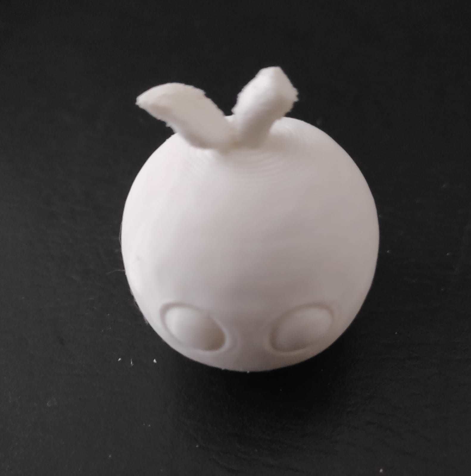 Orange plastic ball with two eyes 3D print model_9