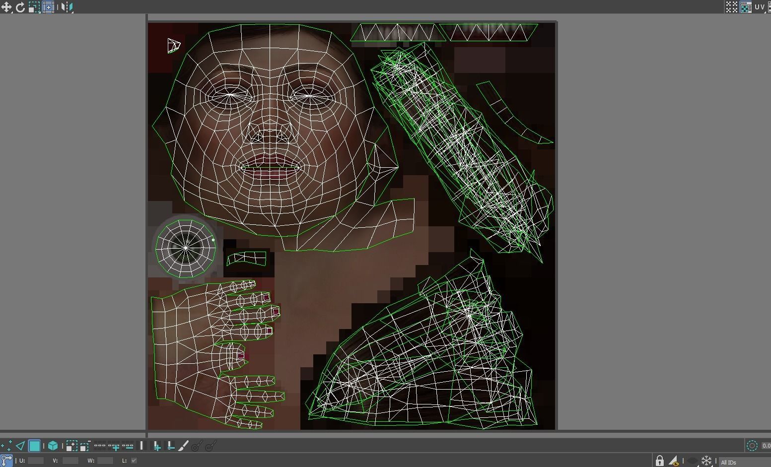 A young girl in a down jacket a ski suit Low-poly 3D model_21