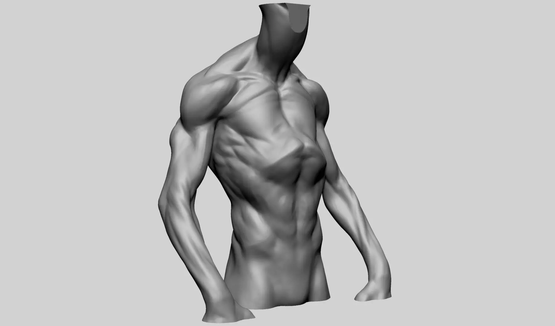 Creature Torso Printable A 3D print model_0