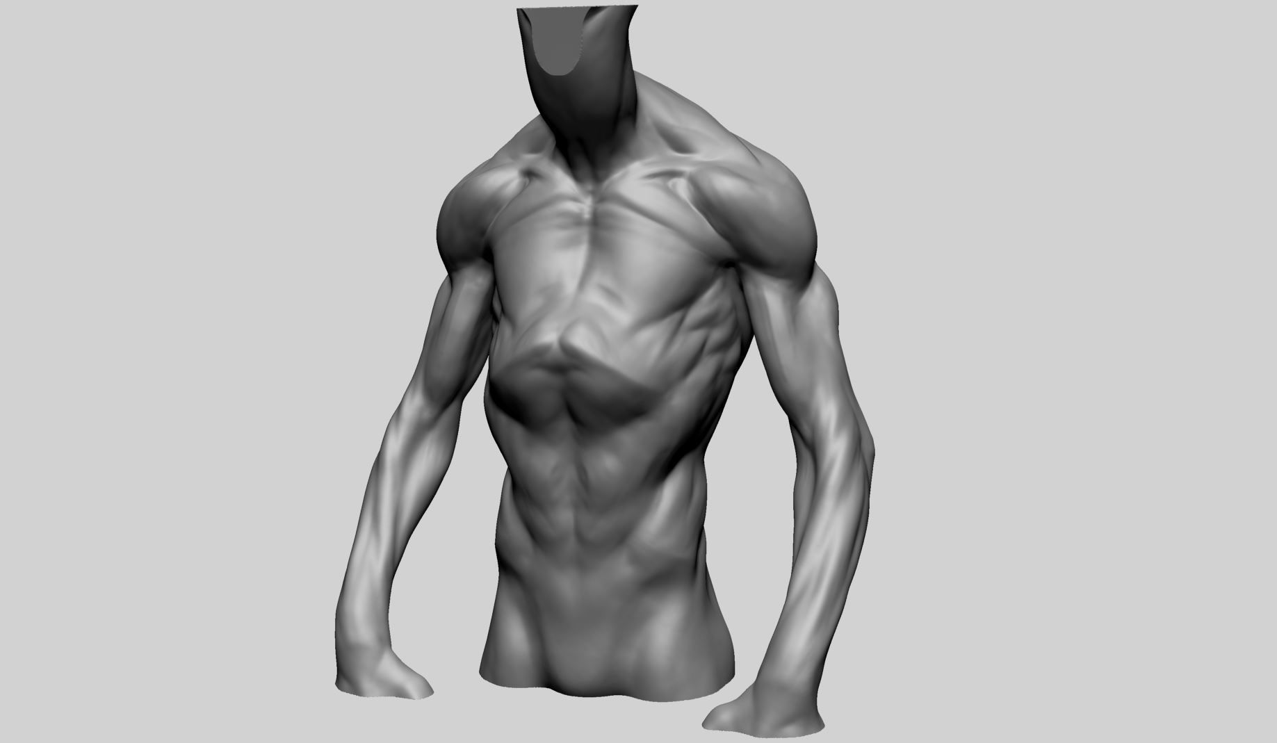 Creature Torso Printable A 3D print model_6