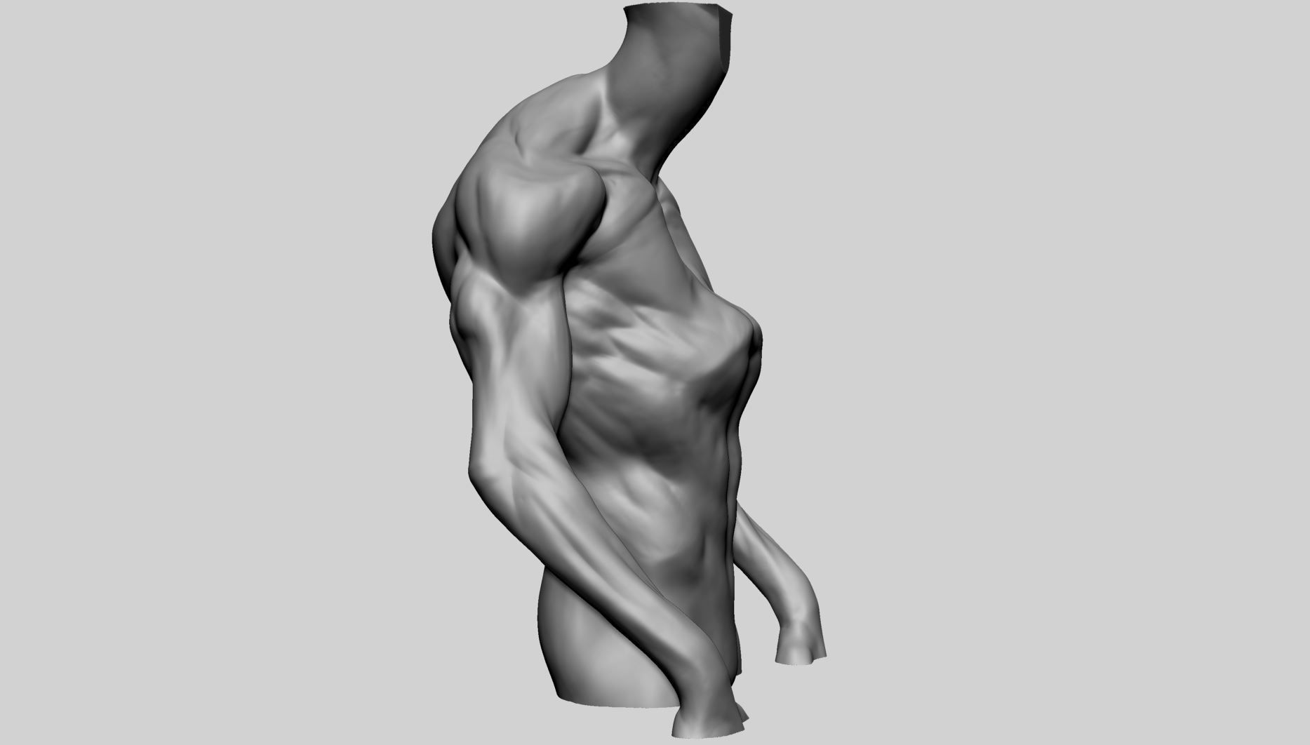 Creature Torso Printable A 3D print model_1