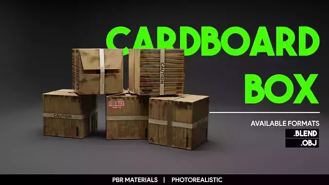 Cardboard Box 3D model