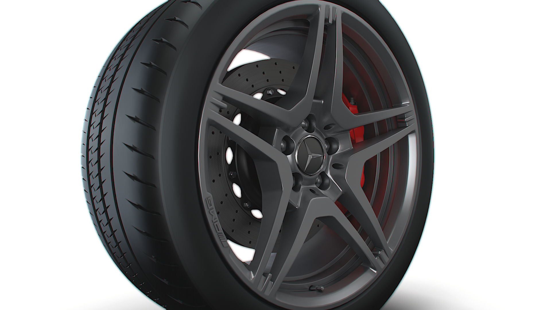 AMG iv twin spoke wheel 3D model_3