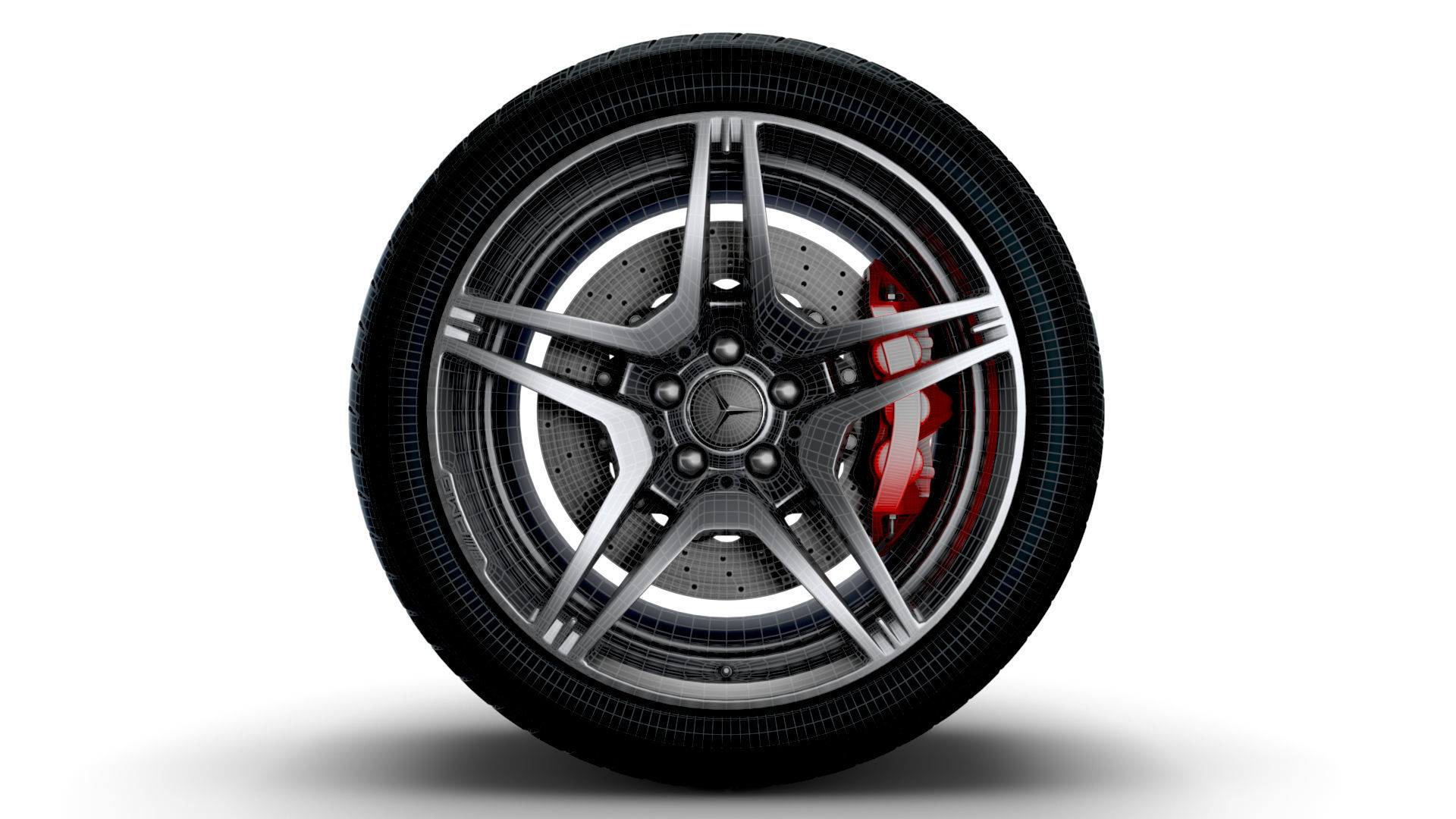 AMG iv twin spoke wheel 3D model_7