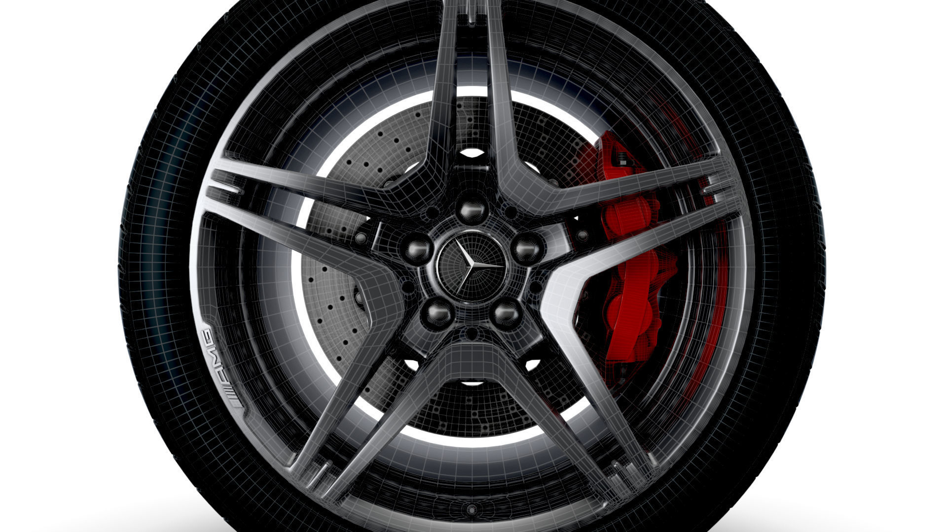 AMG iv twin spoke wheel 3D model_11