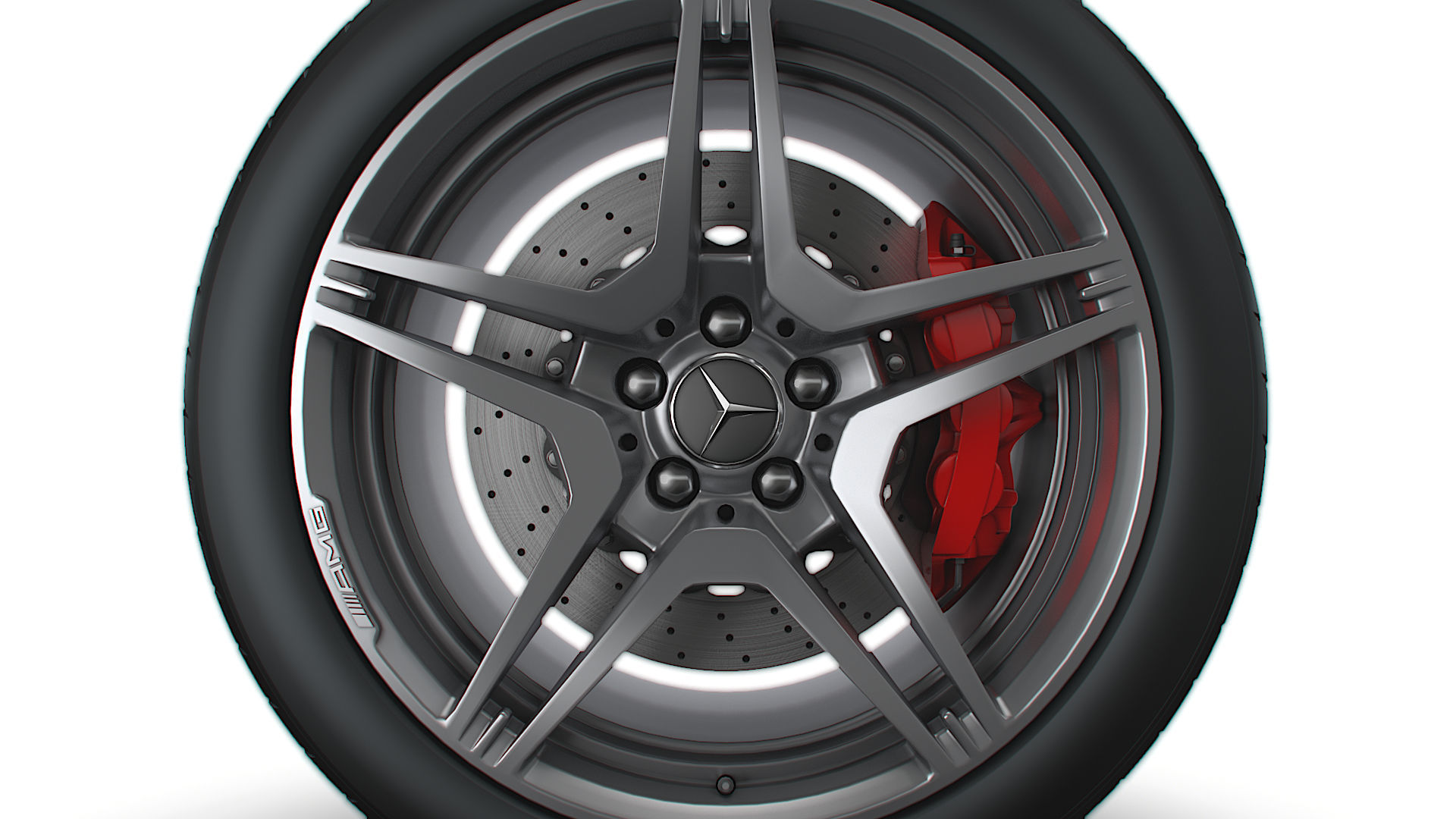 AMG iv twin spoke wheel 3D model_4