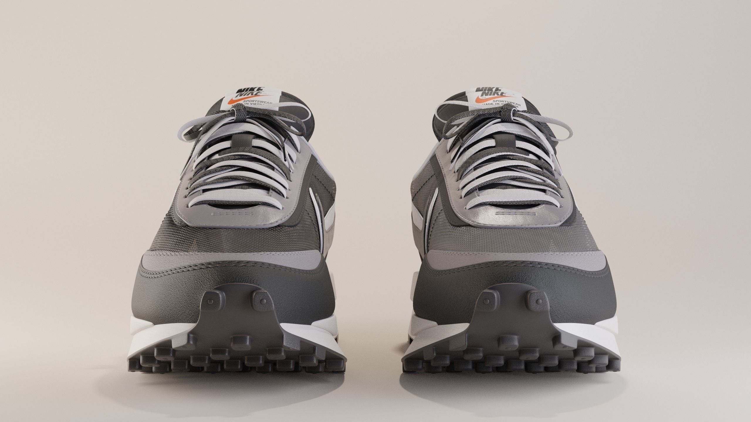 sacai ld waffle black