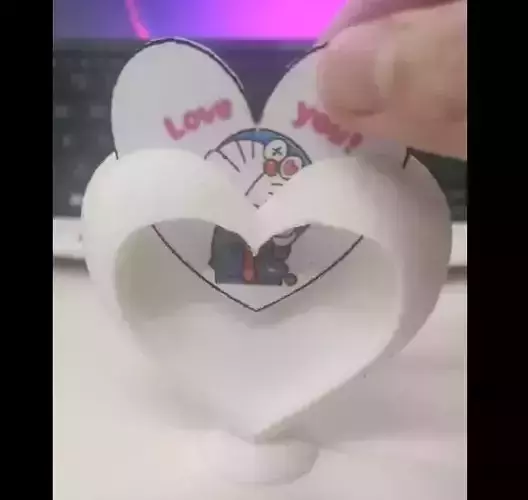Heart photo frame 3D print model
