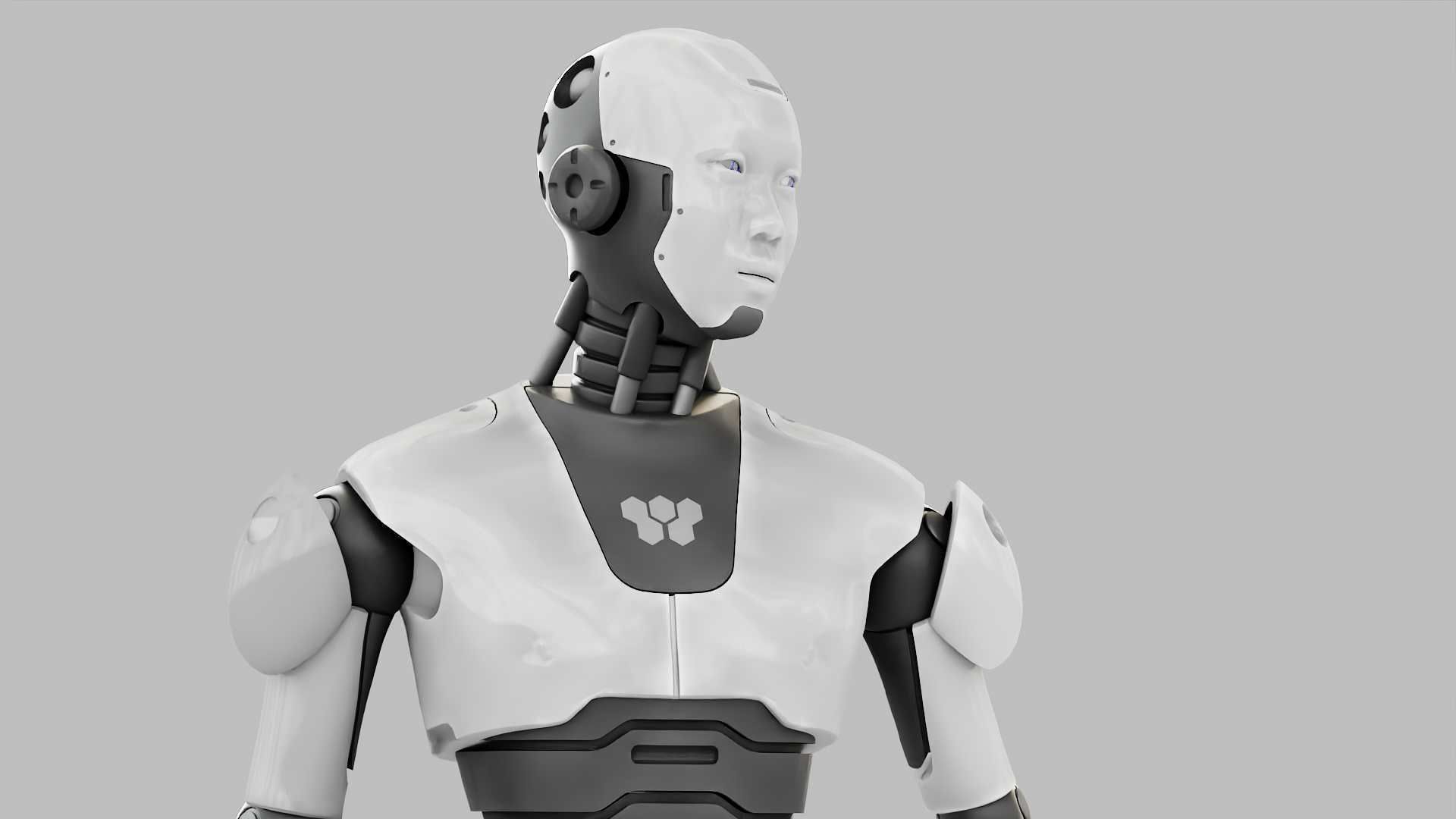 HUMANOID M-3000  RIGGED 3D model_25