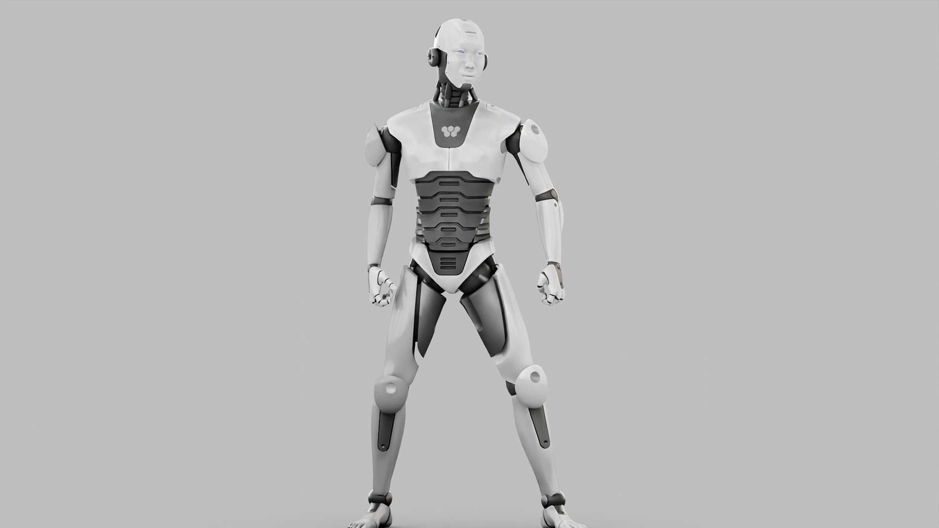 HUMANOID M-3000  RIGGED 3D model_14