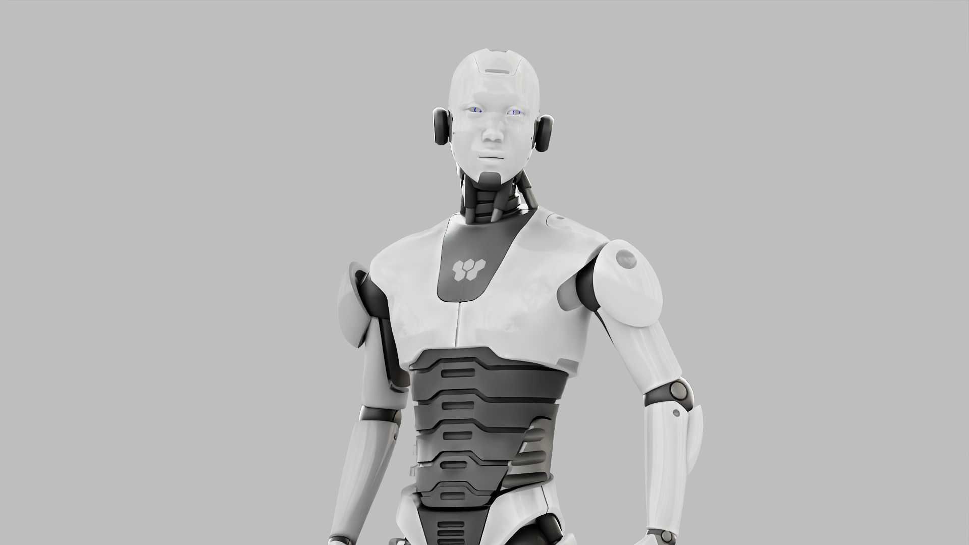 HUMANOID M-3000  RIGGED 3D model_1