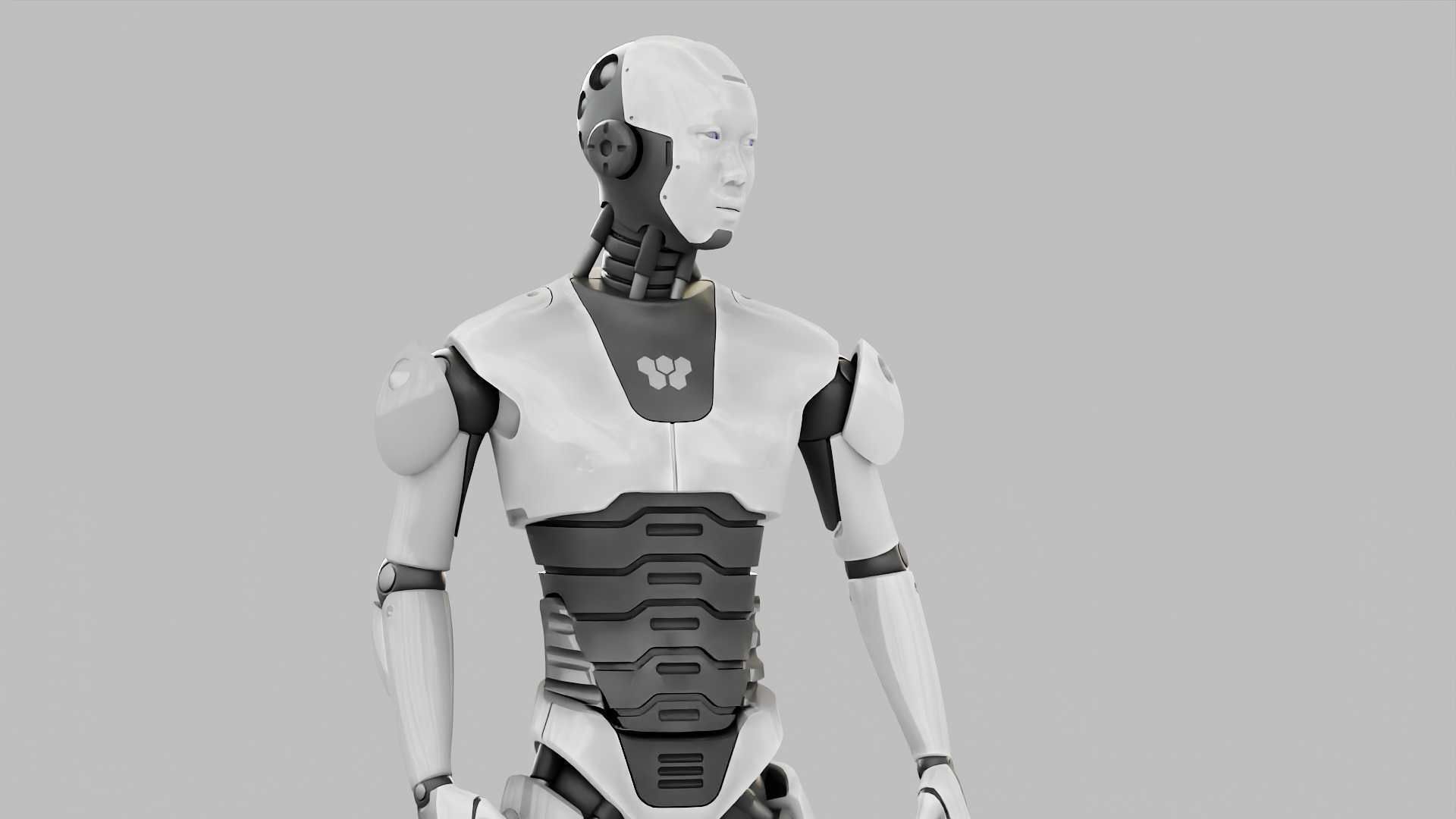 HUMANOID M-3000  RIGGED 3D model_3