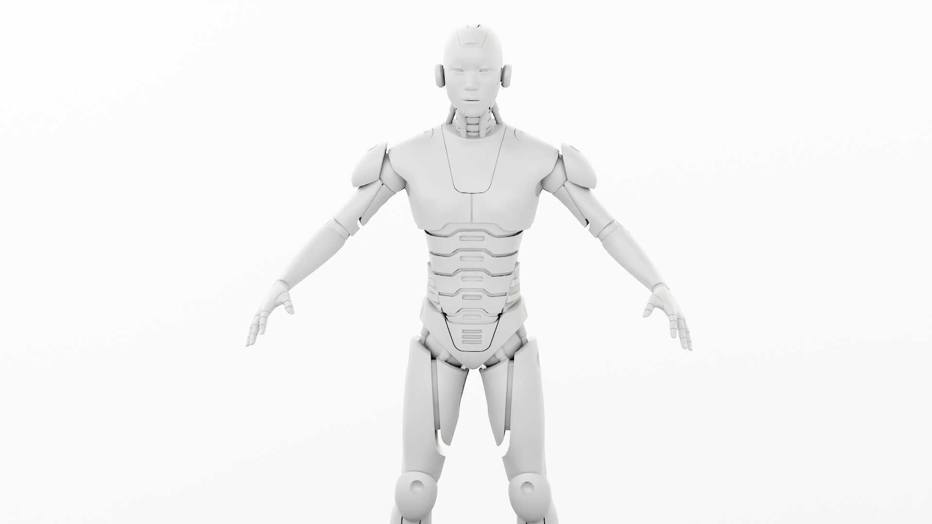 HUMANOID M-3000  RIGGED 3D model_30
