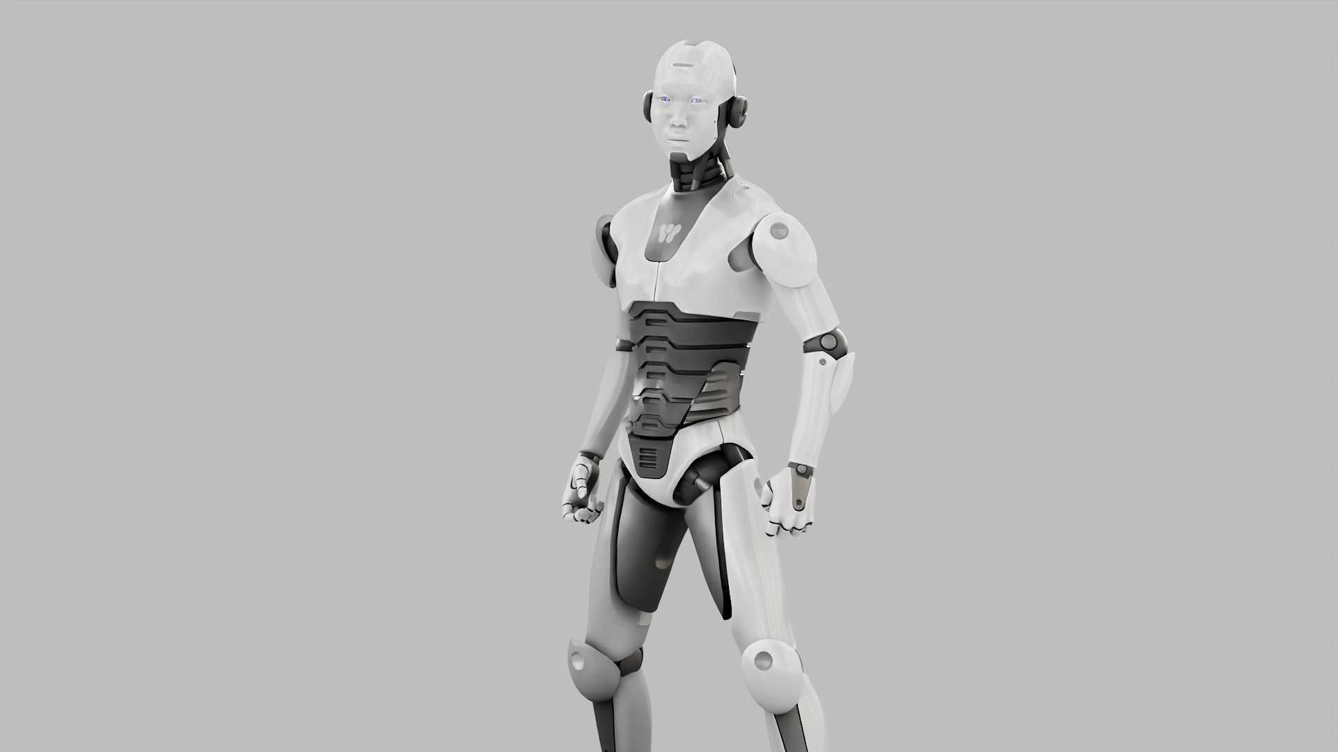HUMANOID M-3000  RIGGED 3D model_12
