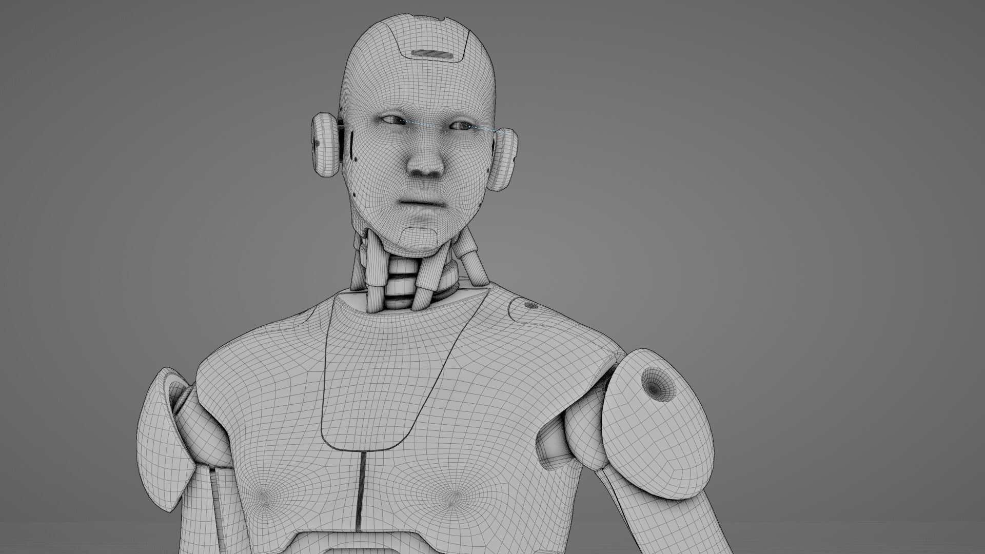 HUMANOID M-3000  RIGGED 3D model_38