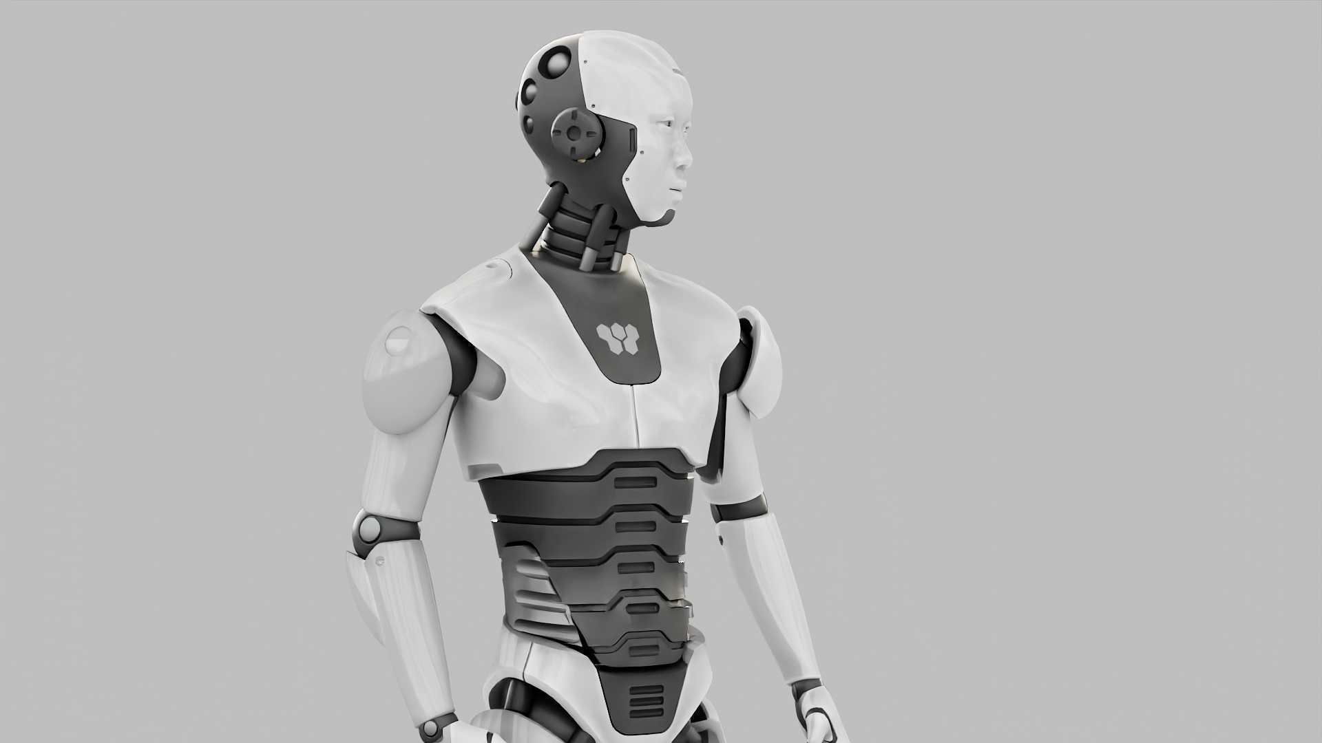 HUMANOID M-3000  RIGGED 3D model_4