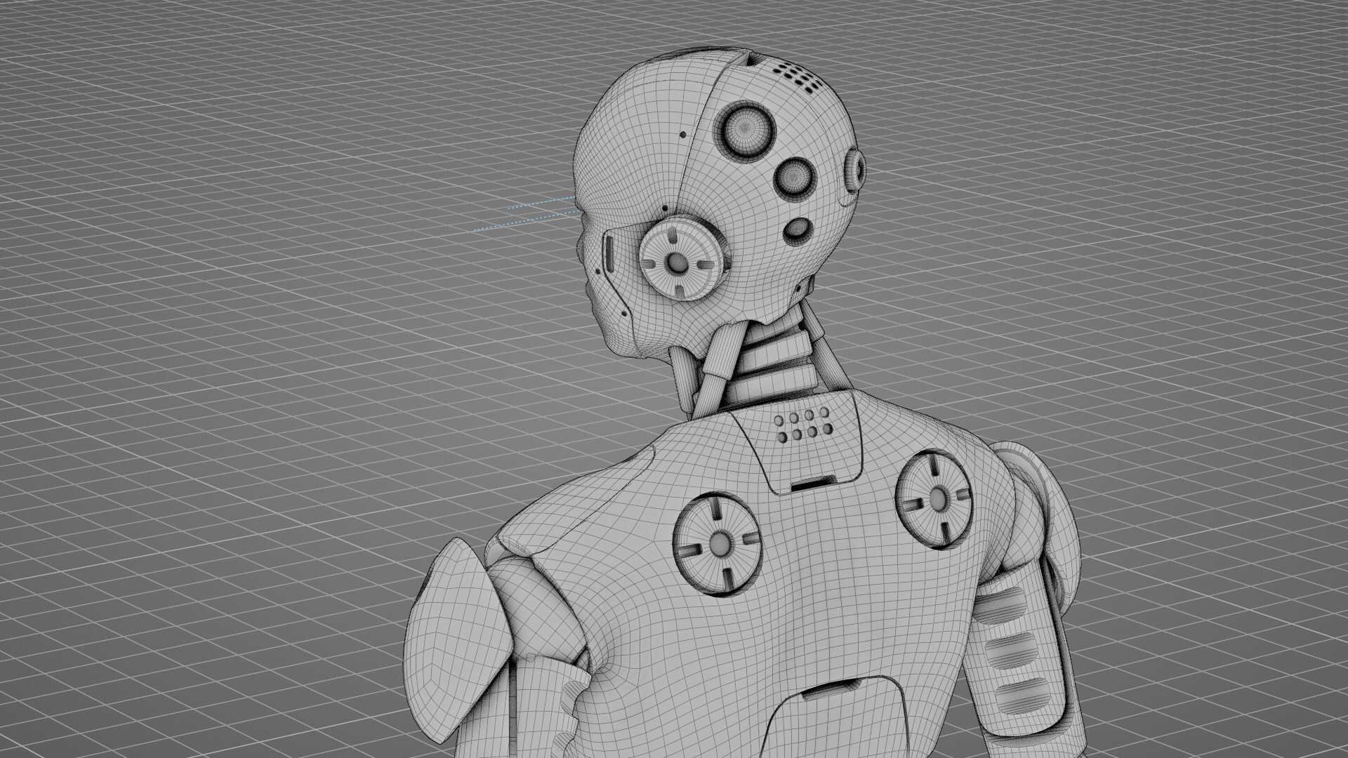 HUMANOID M-3000  RIGGED 3D model_37