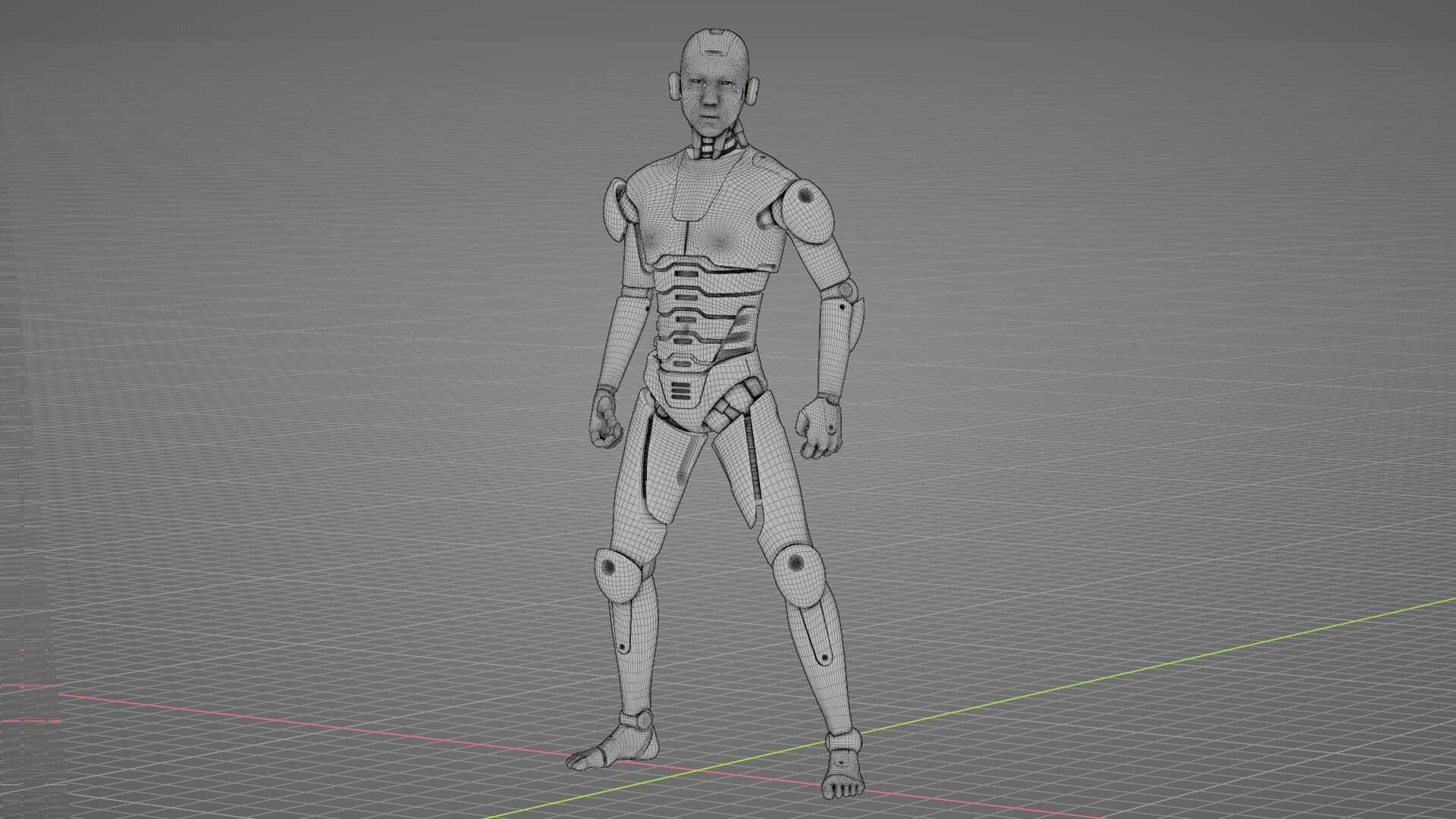 HUMANOID M-3000  RIGGED 3D model_36