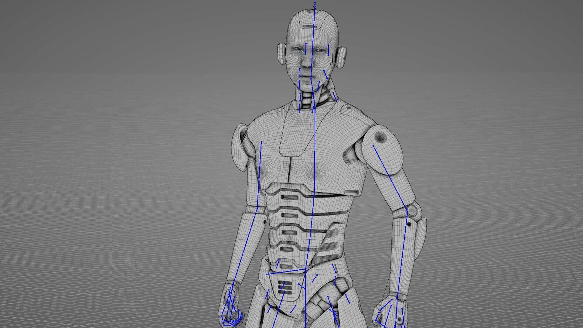 HUMANOID M-3000  RIGGED 3D model_35