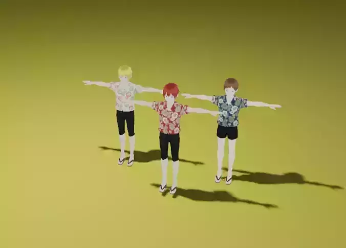 Anime Man Character - Beach Style