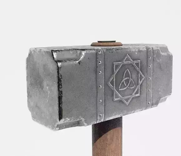 Medieval SledgeHammer Free low-poly 3D model