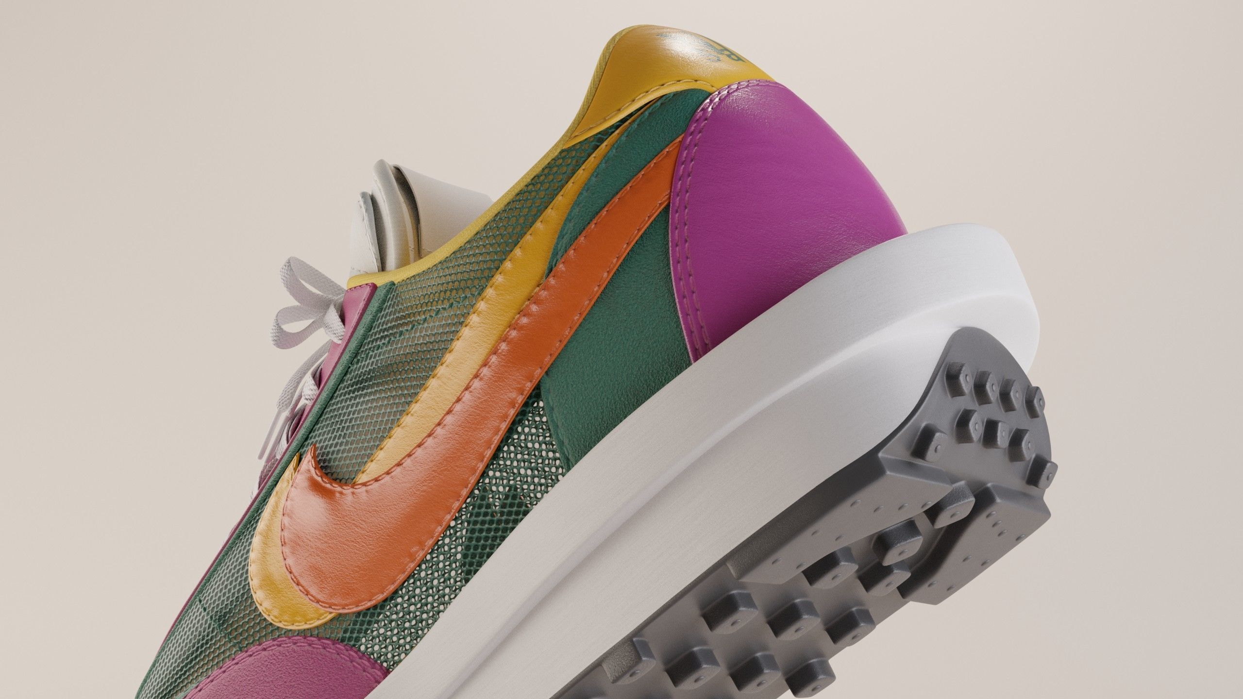 ld waffle sacai pine green